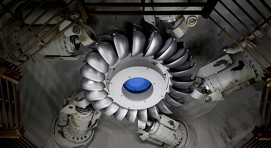Turbine de la centrale hydroélectrique de la Bâtiaz